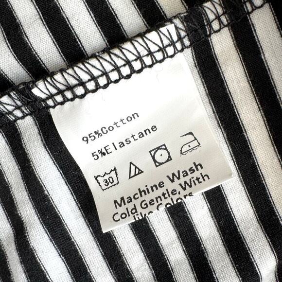 NOLLSOM Women XL Dress Sleeveless Striped Tank Midi Wrap Casual Cotton Stretch - Picture 7 of 9